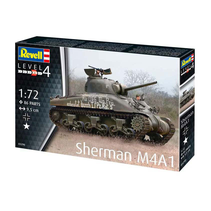 Revell modelsæt - sherman m4a1 1:72 - 86 stk.