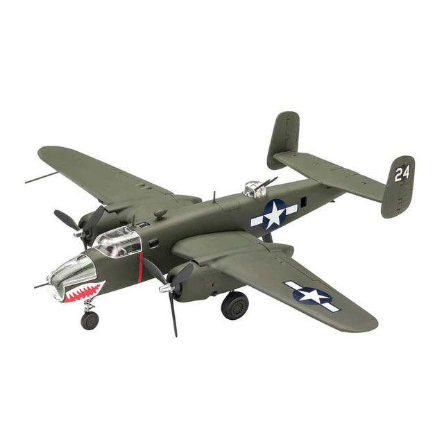 Revell modelbyggesæt militærkøretøjer - 03650 b-25 mitchell easy-click-system plastik - 1:72 - modelfremstilling