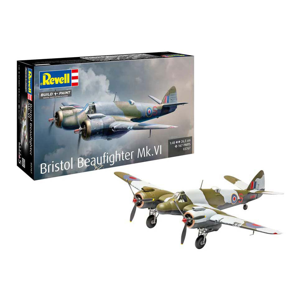 Revell modelsæt - bristol beaufighter mk. vi 1:48 - 167 dele.
