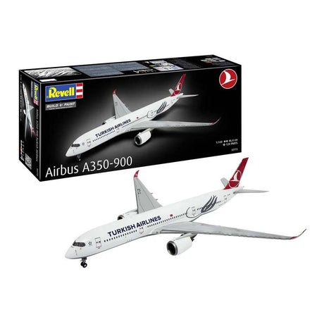 Revell modelsæt - airbus a350-900 turkish airlines 1:144 - 120 stk.