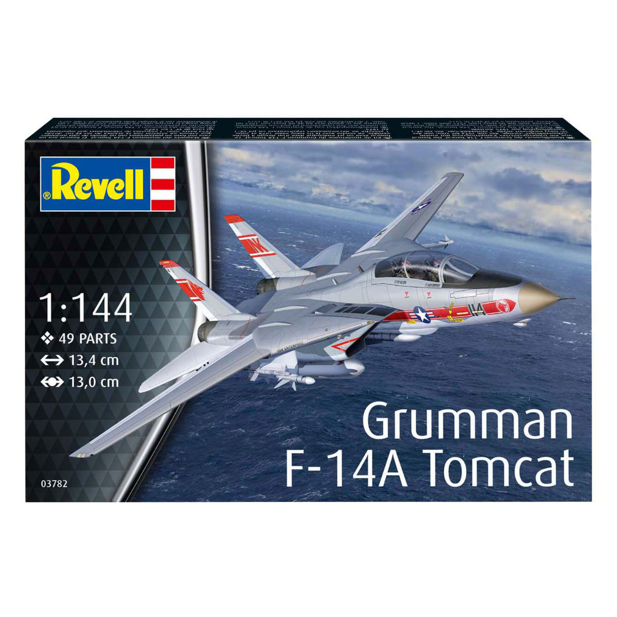 Revell modelsæt fly - 03782 grumman f-14a tomcat - jagerfly plastik - 1:144 - modelfremstilling