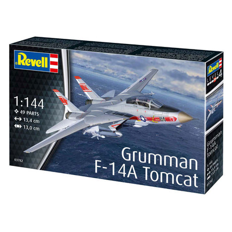 Revell modelsæt fly - 03782 grumman f-14a tomcat - jagerfly plastik - 1:144 - modelfremstilling