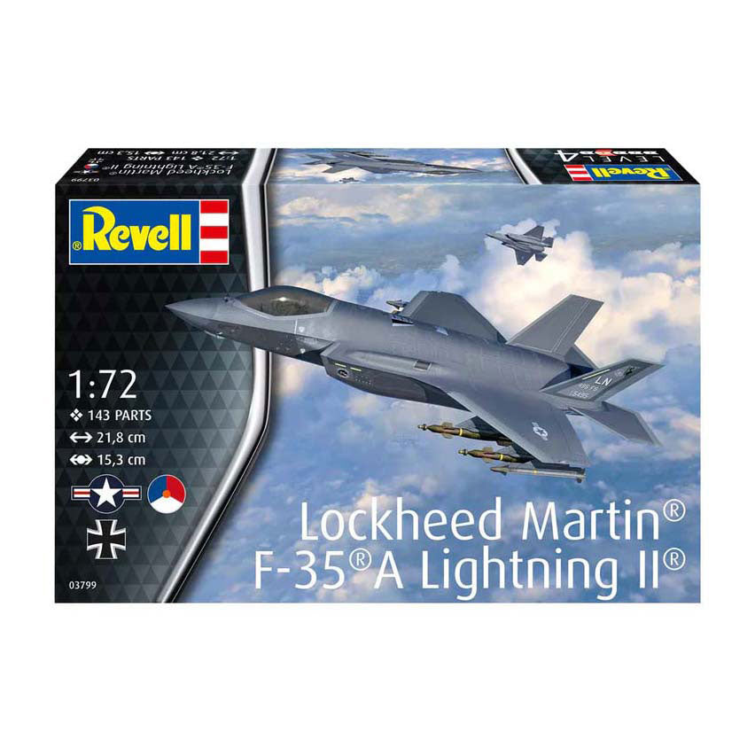 Revell modelsæt - lockheed martin f35 a lightning ii 1:72 - 143 stk.
