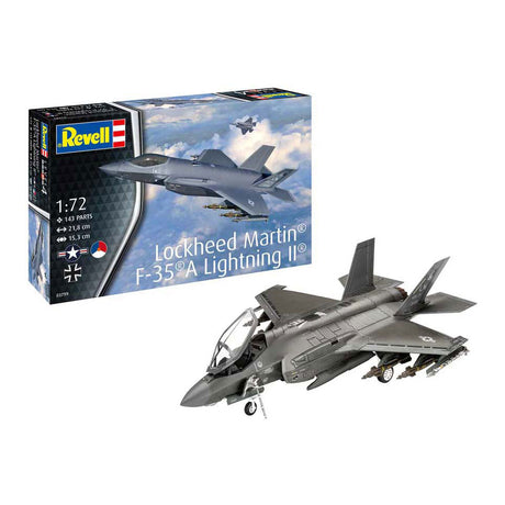 Revell modelsæt - lockheed martin f35 a lightning ii 1:72 - 143 stk.