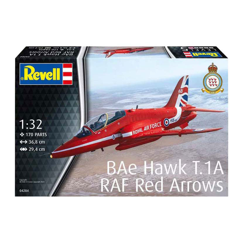 Revell model kit - bae hawk t.1a - røde pile 1:32 - 170stk.