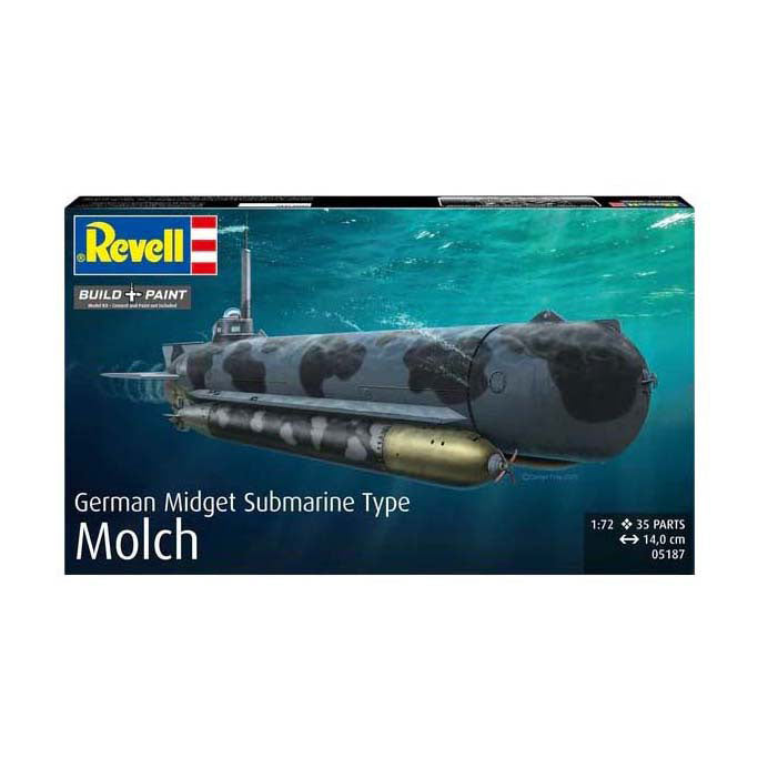 Revell modelsæt - tysk ubådstype molch 1:72 - 35 stk.