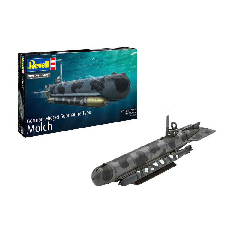 Revell modelsæt - tysk ubådstype molch 1:72 - 35 stk.