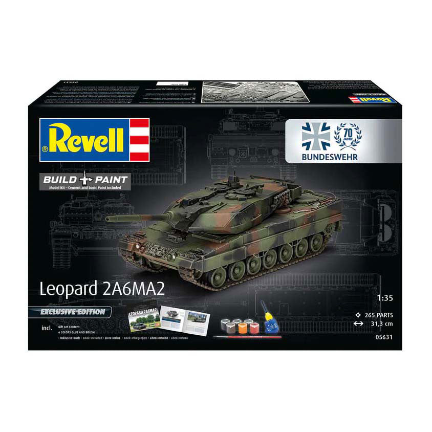 Revell modelsæt - 70 år bundeswehr: leopard 2 a6a2 1:35 - 265 stk.
