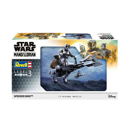 Revell model kit star wars - speeder bike the mandalorian 1:12 - 102 stk.