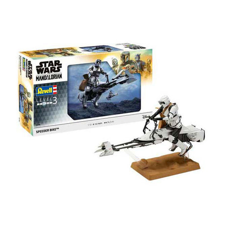 Revell model kit star wars - speeder bike the mandalorian 1:12 - 102 stk.