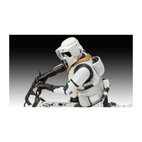 Revell model kit star wars - speeder bike the mandalorian 1:12 - 102 stk.