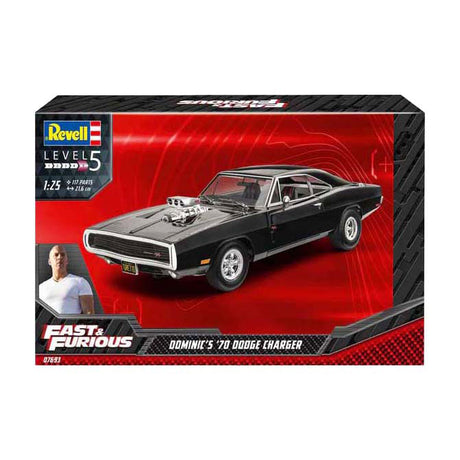 Revell model kit fast furious - dominics 1970 dodge oplader 1:25 - 117 stk.