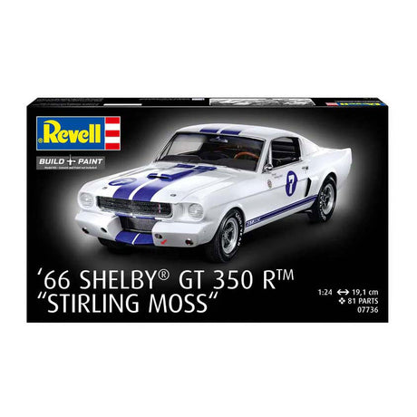 Revell modelsæt - 1966 shelby gt 350 r stirling mos 1:24 - 81 stk.