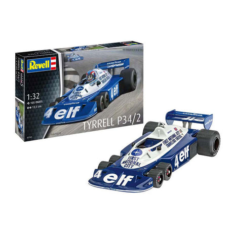Revell modelsæt militærkøretøjer - 07741 tyrrell p34 2 - 6 hjul - formel 1 bil plastik - 1:32 - modelfremstilling