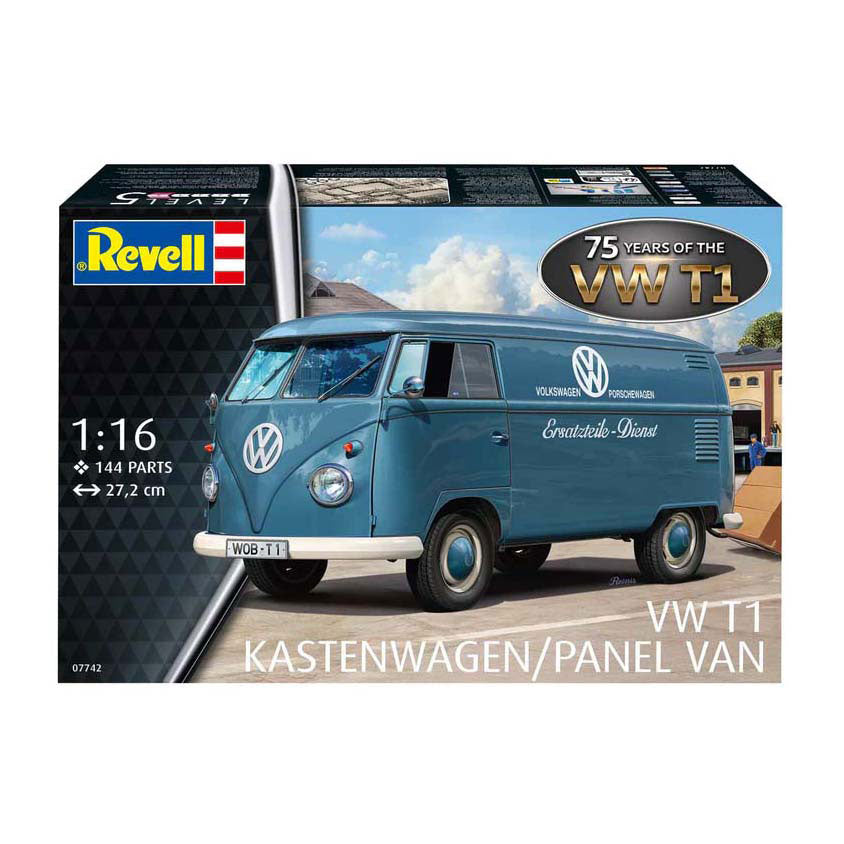 Revell modelsæt - vw t1 varevogn - 75 år vw t1 1:16 - 144 stk.