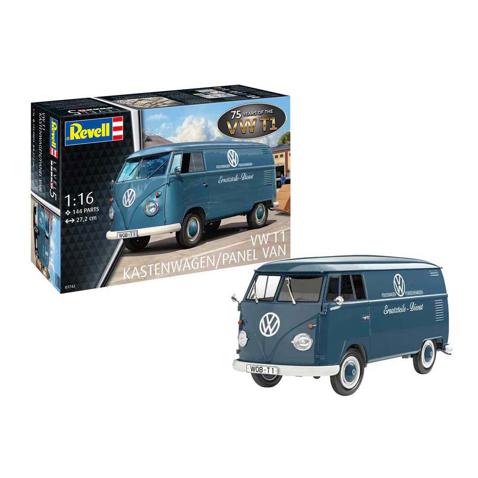 Revell modelsæt - vw t1 varevogn - 75 år vw t1 1:16 - 144 stk.