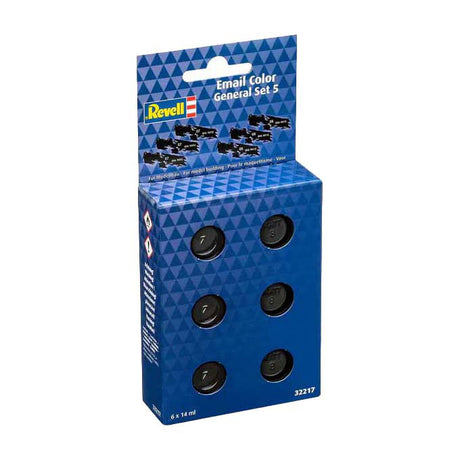 Revell emaljemaling grundsæt sort - blank og mat - 6x14ml