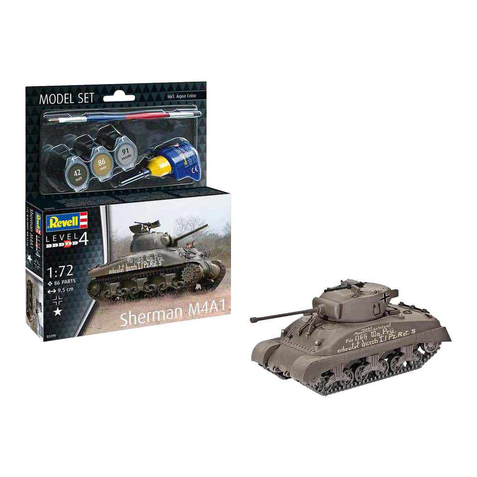 Revell modelsæt - sherman m4a1 1:72 - 86 stk.