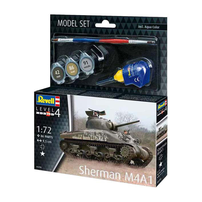 Revell modelsæt - sherman m4a1 1:72 - 86 stk.