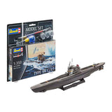 Revell modelsæt - tysk ubåd type VII C 41 1:350 - 35 stk. - inkl. grundlæggende malingsfarver