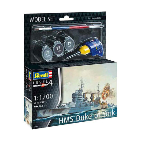Revell modelbyggesæt - slagskib hms duke of york 1:1200 - 45 stk.