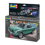 Revell modelsæt - 1965 Ford Mustang 2+2 fastback 1:24 - 82 stk. - inkl. grundlæggende malingsfarver