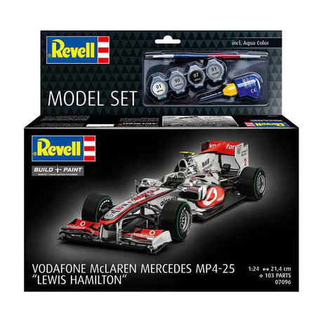 Revell modelsæt - vodafone mclaren mercedes mp4-25 l. hamilton 1:24 - 103 stk.