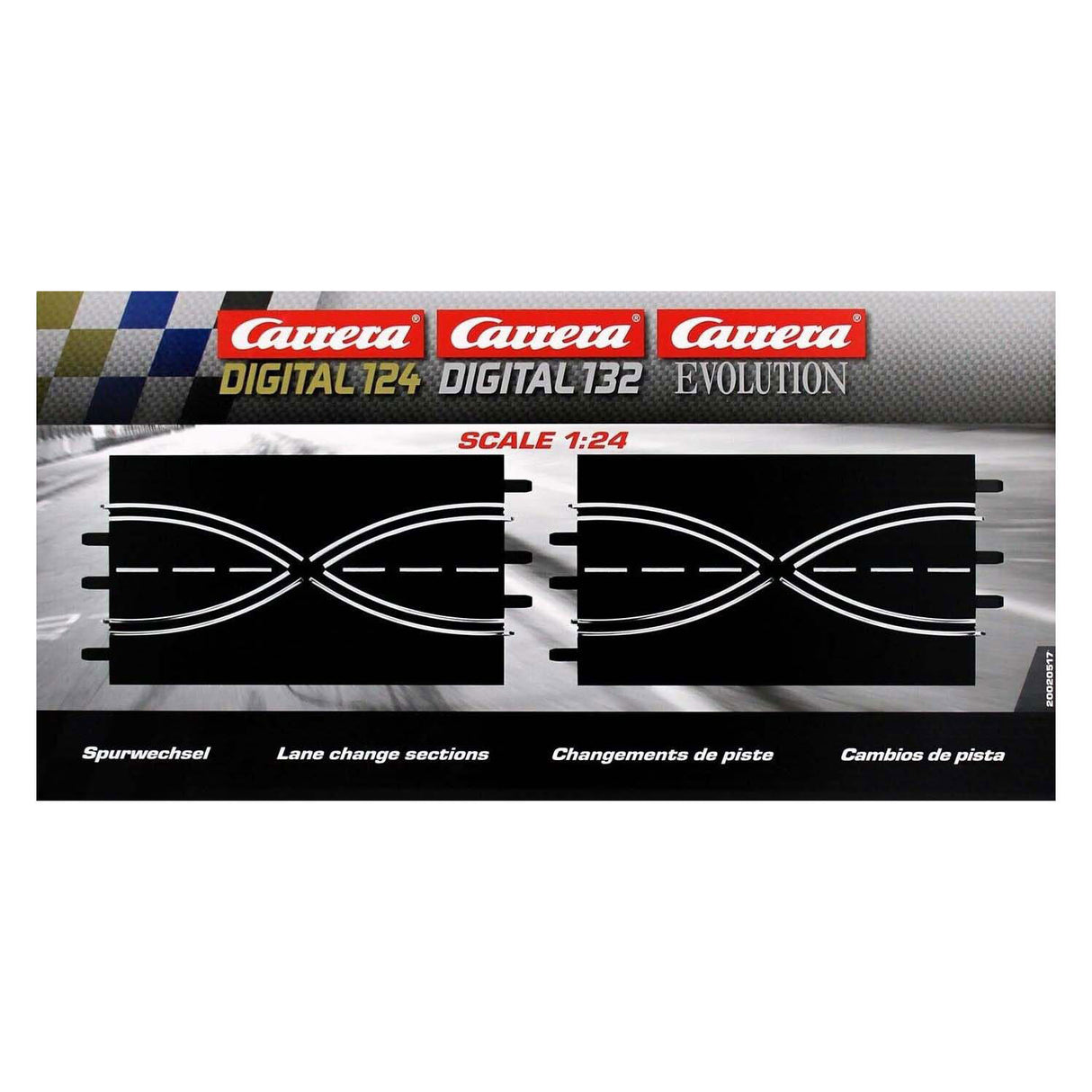 Carrera s-formet baneskiftespor del 1:24
