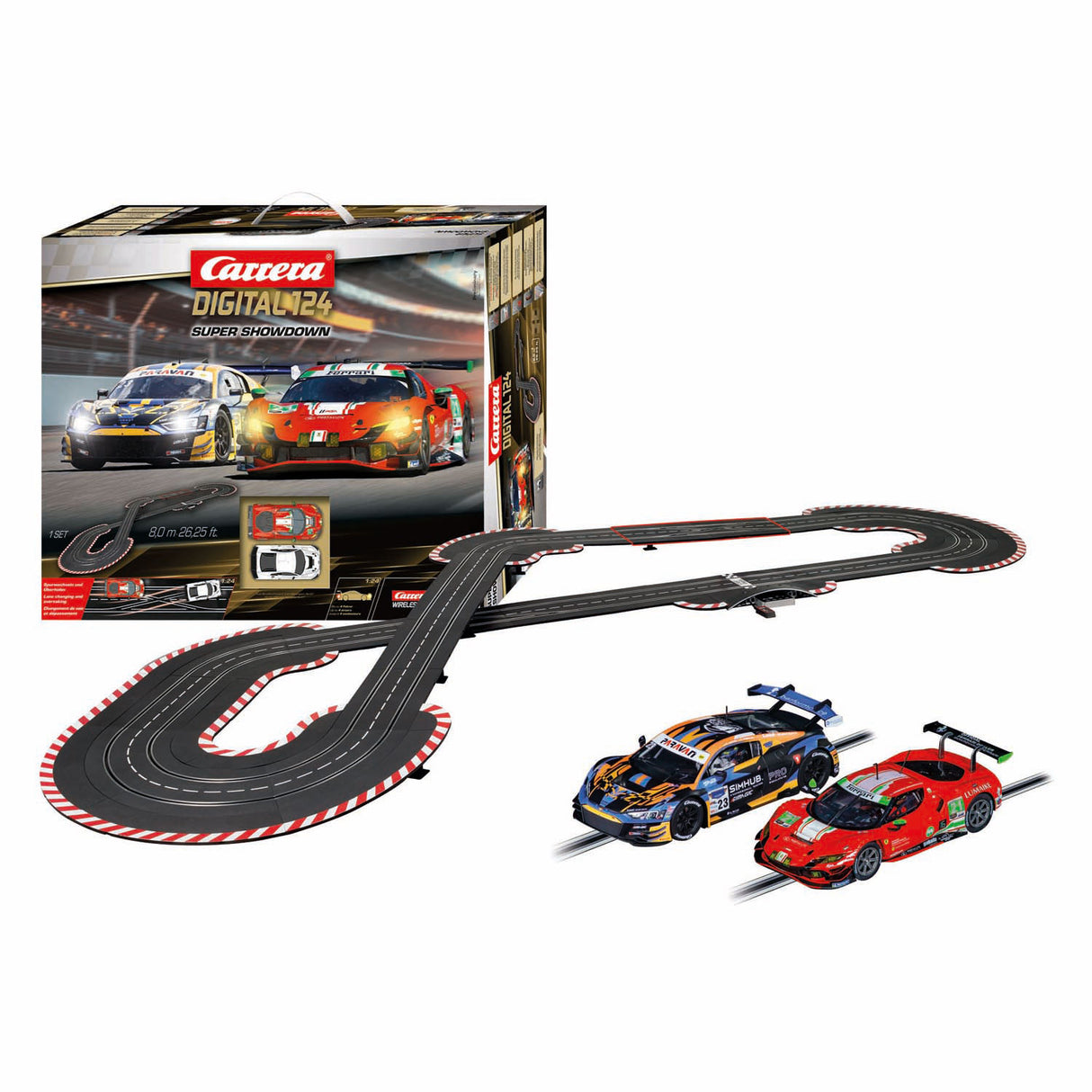 Carrera digital racerbane 1:24 med 2 racerbiler