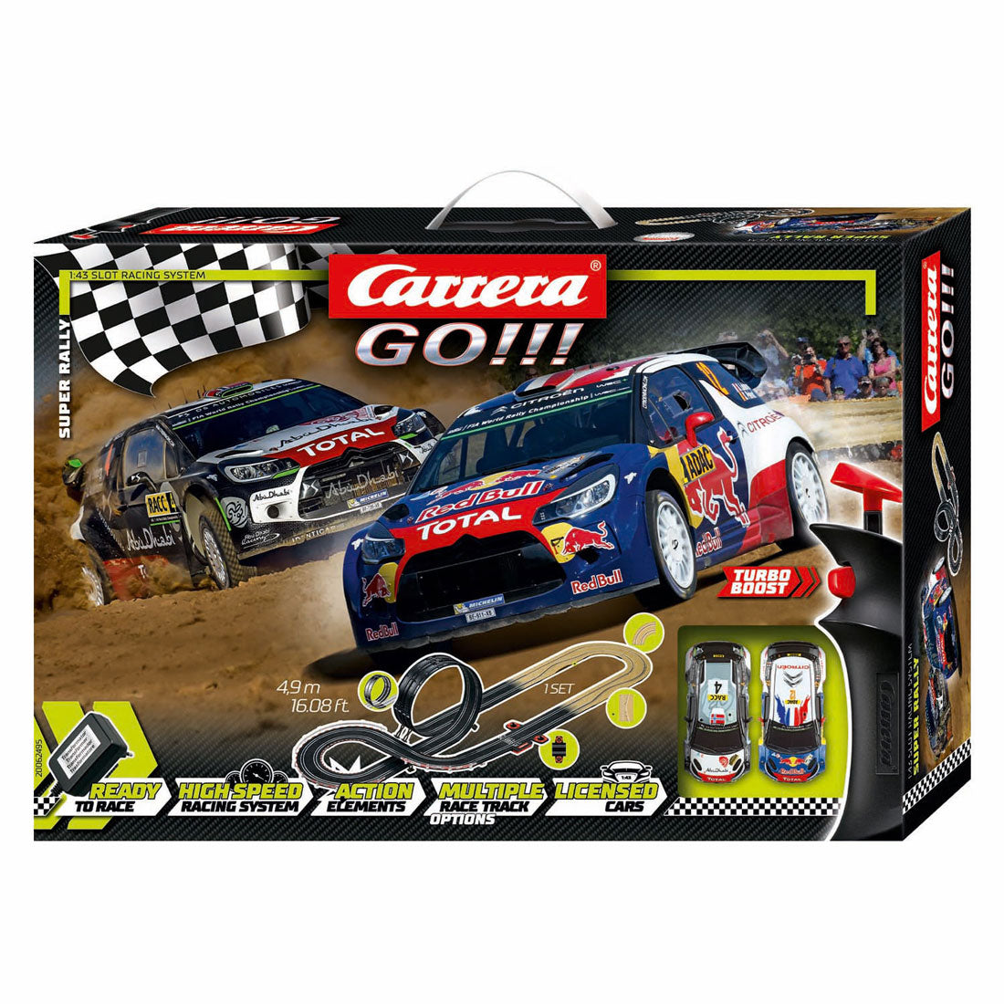 Carrera gå!!! super rally - racerbane med 2 biler - 1:43