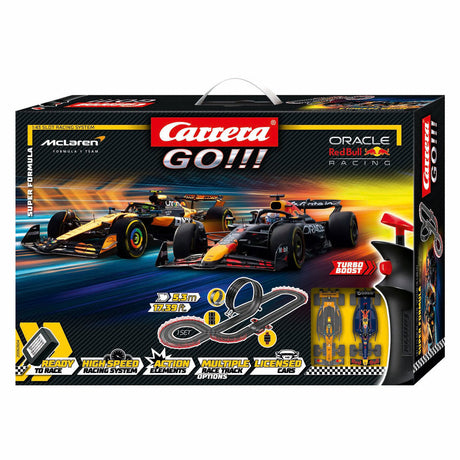 Carrera gå!!! racerbane super formel - m. verstappen, nr.1 vs. l. norris, nr.4