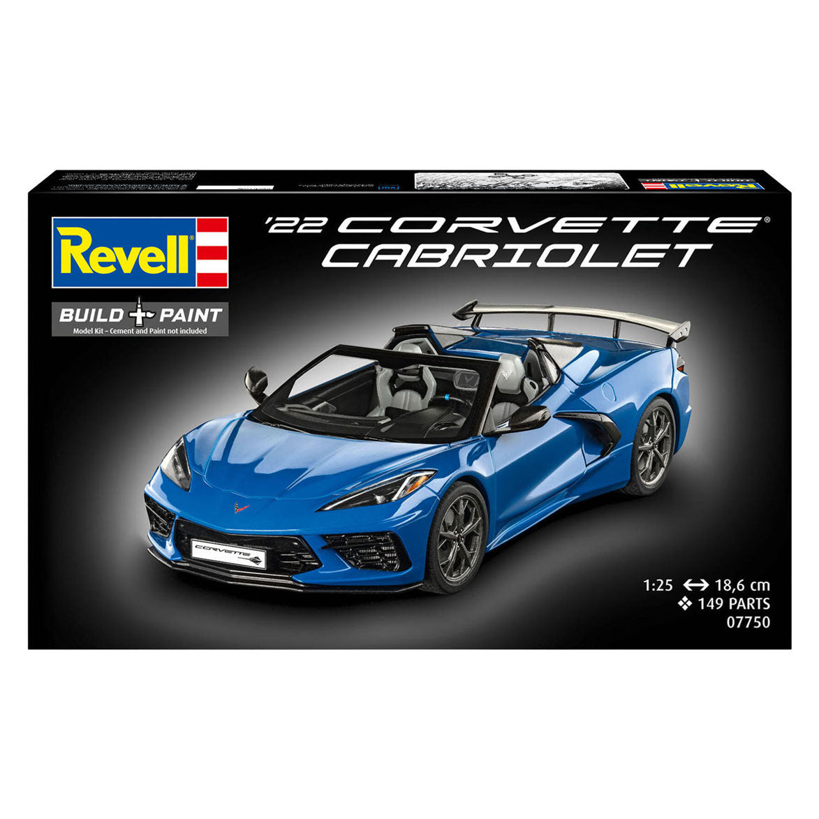 Revell modelsæt Corvette C8 cabriolet 1:25 - 149 stk.