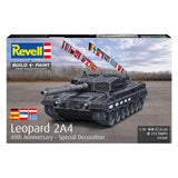 Revell model kit leopard 2a4 - speciel dekoration 40 års jubilæum 1:35 - 212 dele.