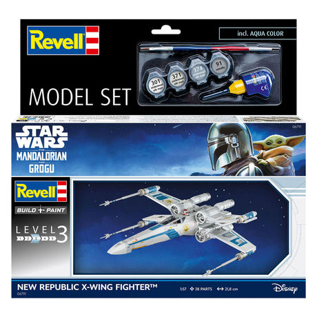 Revell modelsæt mandalorian og grogu new republic x-wing fighter 1:57 - 38 stk.