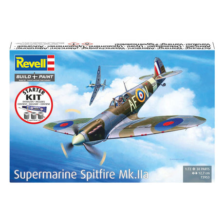 Revell model kit startsæt spitfire mk.iia 1:72 - 38stk.