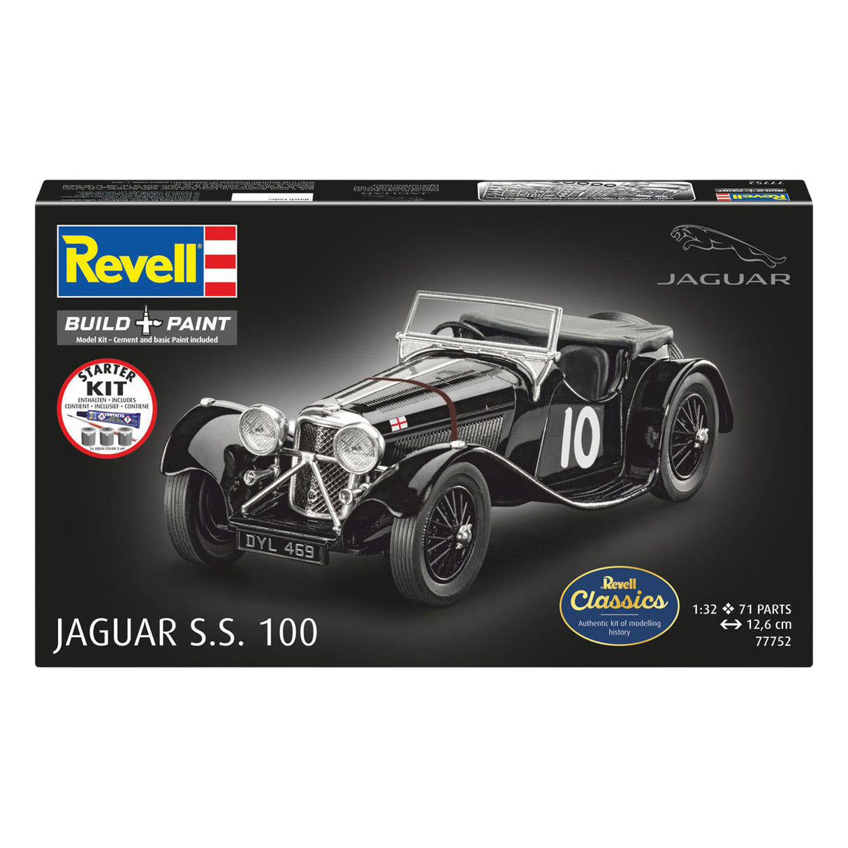 Revell modelsæt startsæt Jaguar SS 100 1:32 - 75 stk.