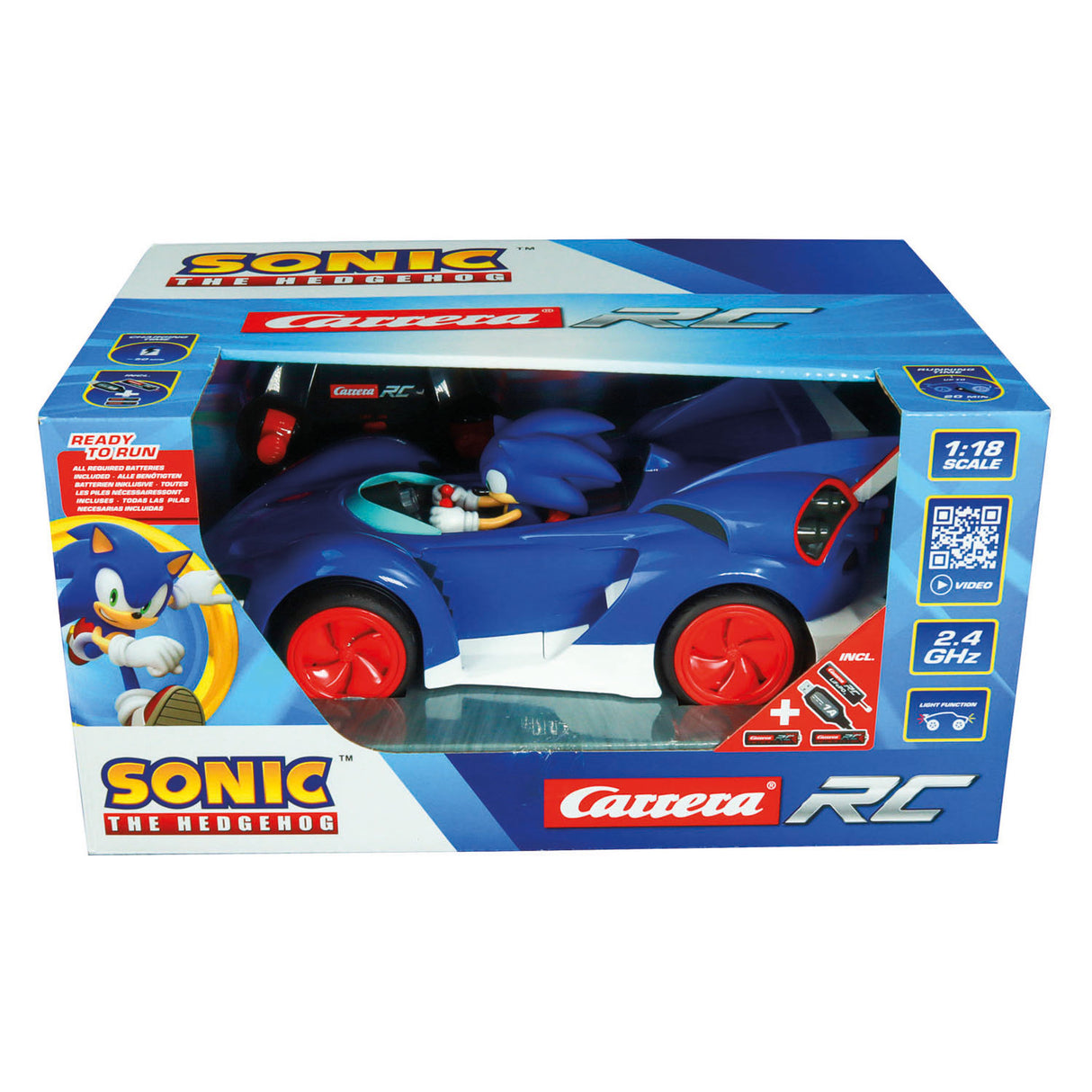 Carrera rc 2.4ghz team sonic racing - sonic, ydeevne version - 1:18