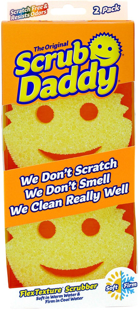 Scrub daddy original rengøringssvamp - gul - 2 stk