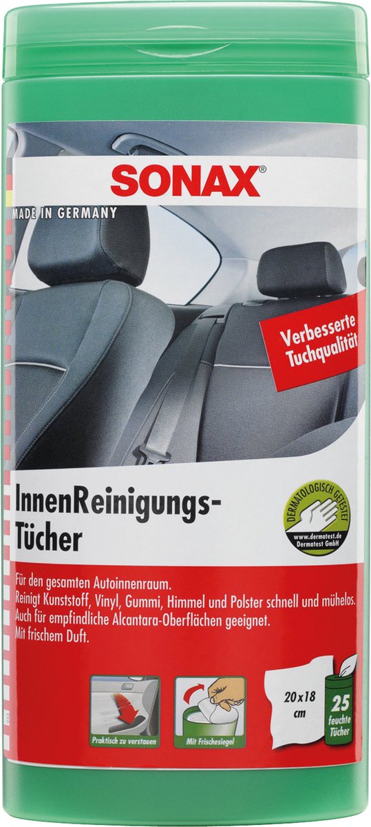 Sonax indvendige rengøringsservietter 25 stk 04122000
