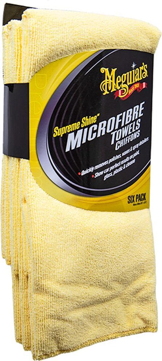 Meguiar's supreme shine mikrofiber - 6 dele - spejlglans - mikrofiberklude