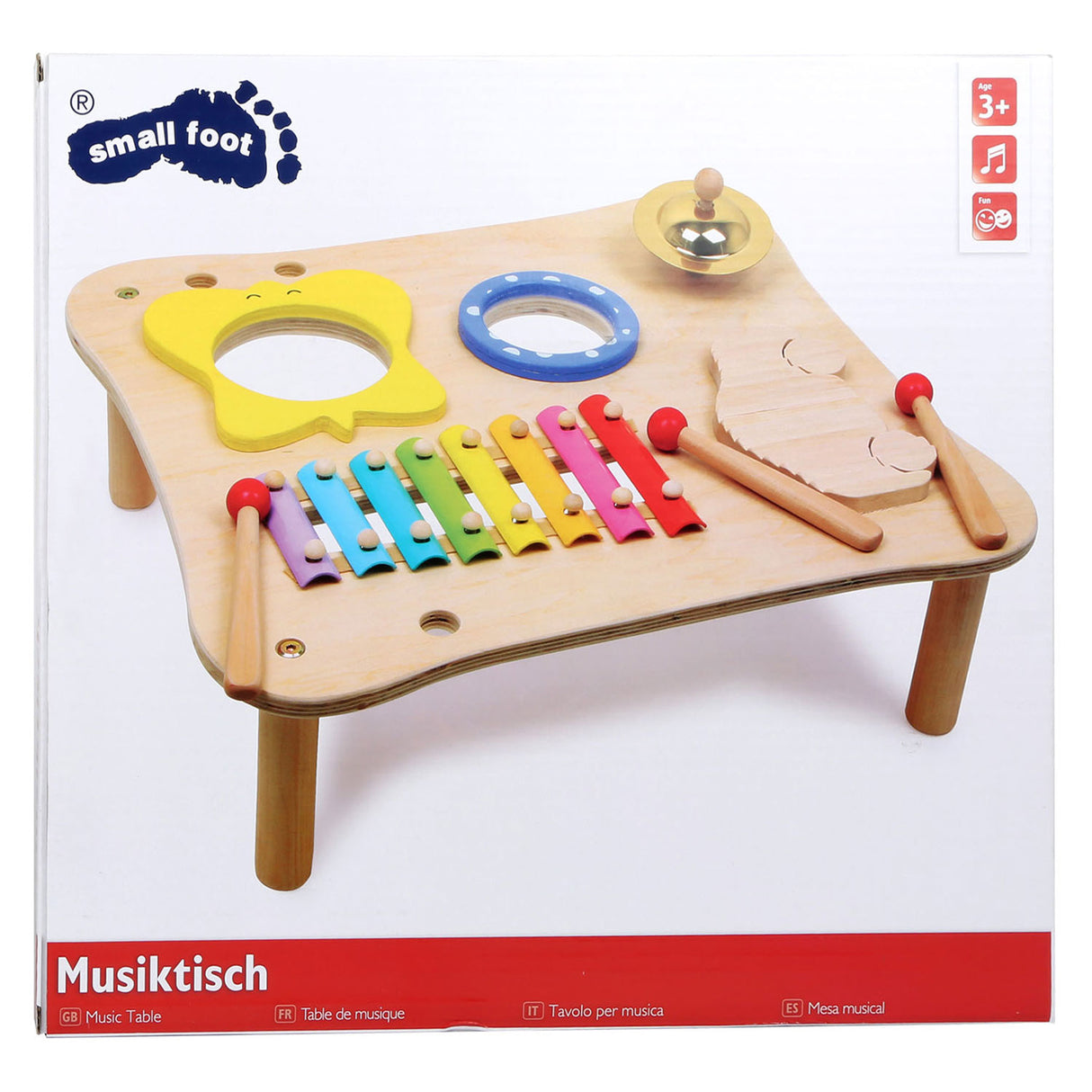 Lille fod - musikbord i træ