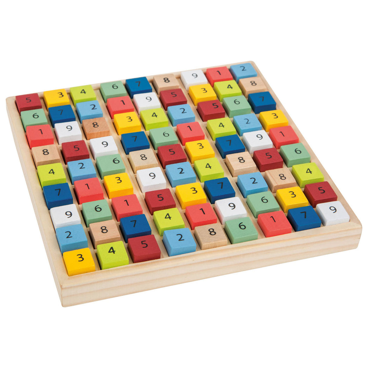 Lille fod - træ Sudoku Game Color, 82dlg.