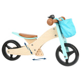 Lille fod - Træ trehjuling og balance cykel 2in1 turkis