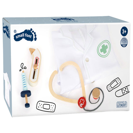 Lille fod - Doctor Jacket med trætilbehør, 4dlg.