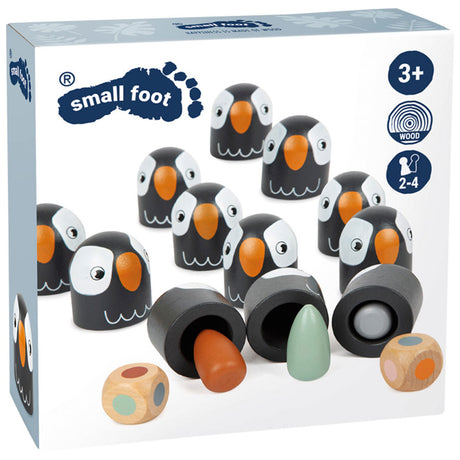 Lille fod - træ memospel pinguin, 26dlg.