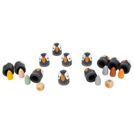 Lille fod - træ memospel pinguin, 26dlg.