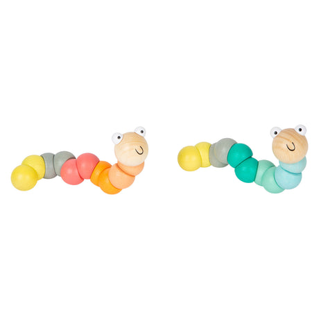 Lille fod - bevægelseslarve i træ i pastel
