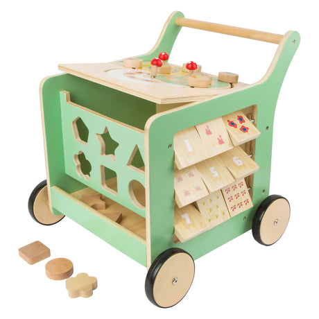 Lille fod - aktivitetscenter for babywalker i træ