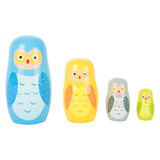 Lille fod træ matryoshka dukker ugler familie
