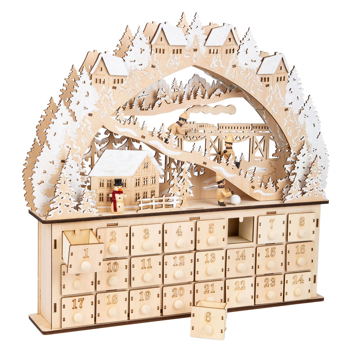 Lille fod - adventskalenderski i træ